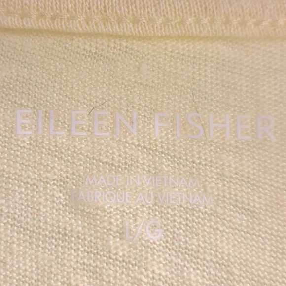 Eileen Fisher Linen Jersey Crew Neck Short Sleeve Tee Shirt Size Large - Picture 10 of 10